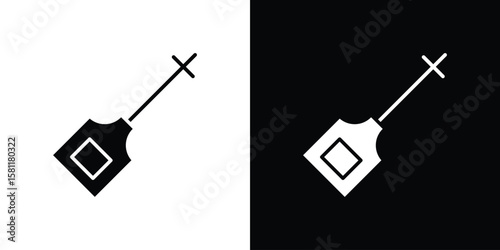 Car dipstick icon, Vector graphics in filled style