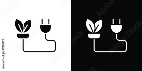 Biomass energy icon, Vector graphics in filled style