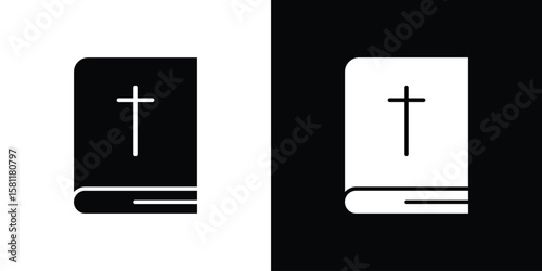 Bible icon, Vector graphics in filled style