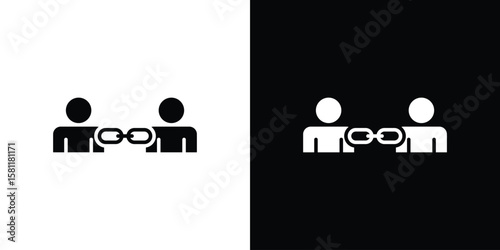 Affiliate link icon, Vector graphics in filled style