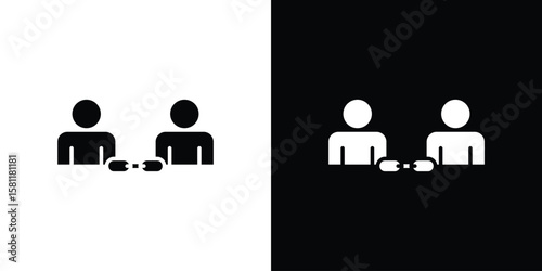 Affiliate link icon, Vector graphics in filled style