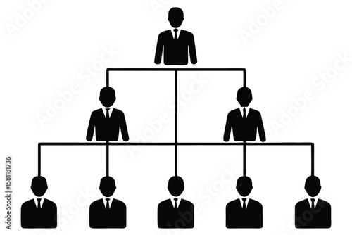 company hierarchy vector icon