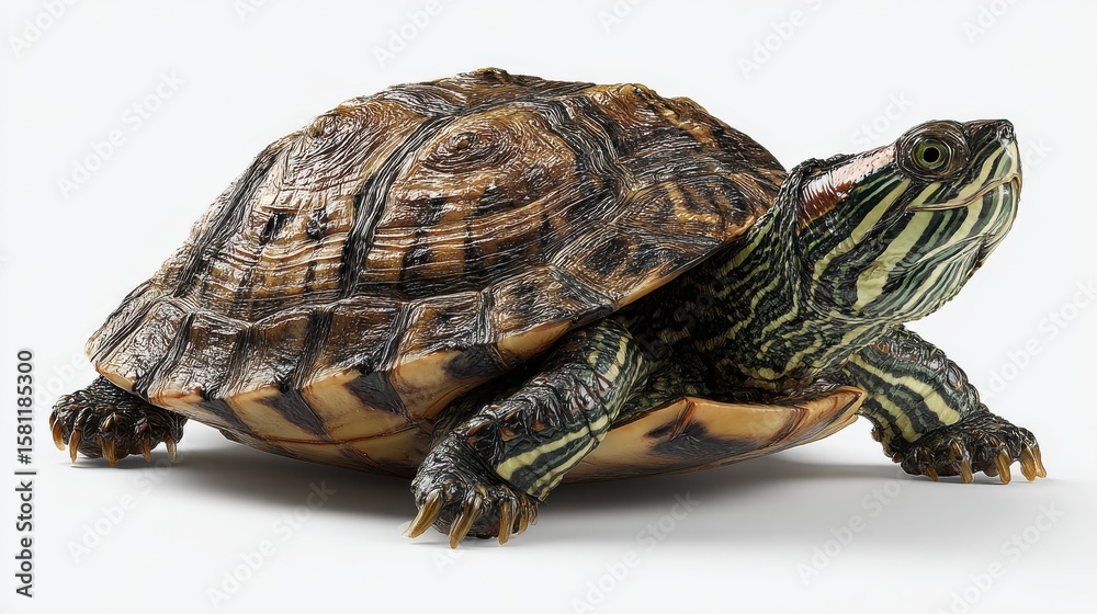 Obraz premium single turtle animal isolated in pure white background