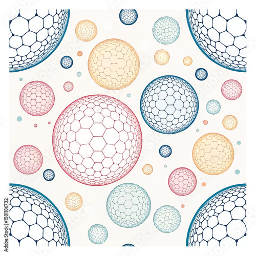 Abstract point meatball dot pattern background vector illustration. Geometric bubble shape texture.