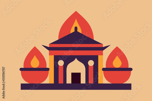 illustration of a candle holder