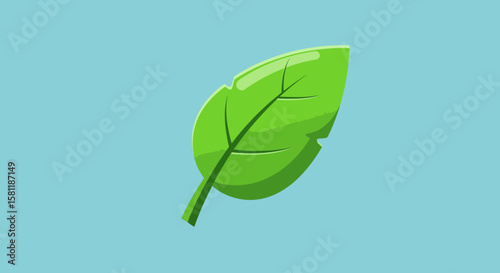 Green Leaf Icon Set: Nature and Ecology Symbols