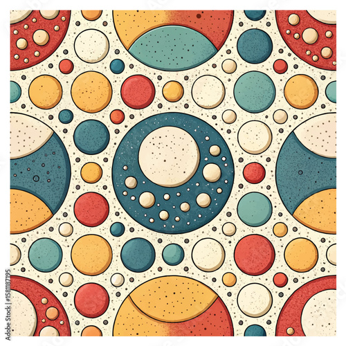 Abstract point meatball dot pattern background vector illustration. Geometric bubble shape texture.