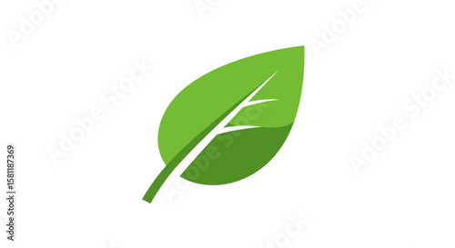 Green Leaf Icon Set: Nature and Ecology Symbols