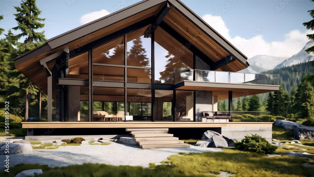 Modern Mountain Cabin with Panoramic Views Modern Mountain Cabin with Panoramic Views