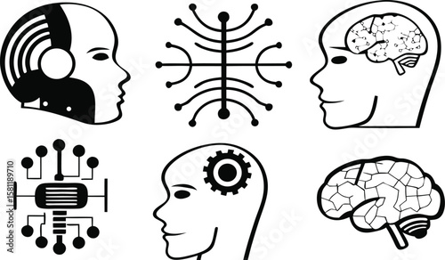 Artificial Intelligence Concept Icons