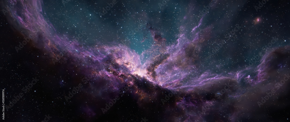 Obraz premium An amazing nebula in deep space