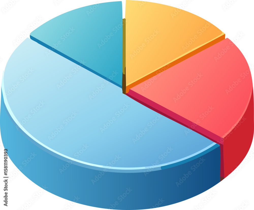 Obraz premium 3d pie chart