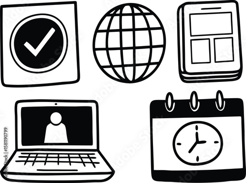 Freelance Remote Work Icons