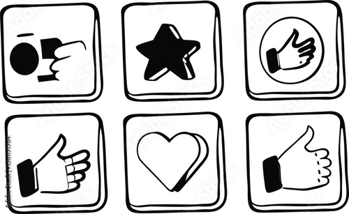 Social Media Engagement Icons
