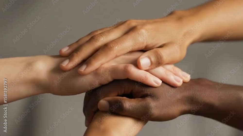 Hands from Different Races Joining Together in Unity and Solidarity Symbolizing Diversity Inclusion and Human Connection Visuals Hands from Different Races Joining Together in Unity and Solidarity Symbolizing Diversity Inclusion and Human Connection Visuals