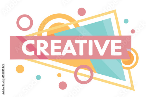 Creative Wordmark with Geometric Shapes and Overlapping Elements