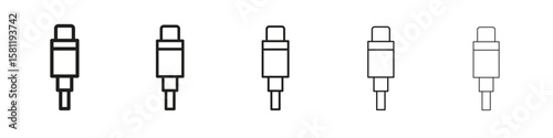 USB type c icon, outline vector logo illustration, linear pictogram isolated
