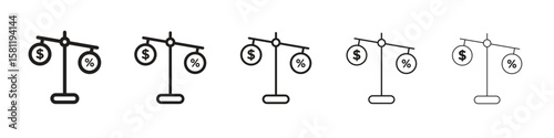 Taxes icon, outline vector logo illustration, linear pictogram isolated