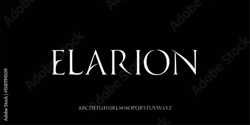 Vector illustration of an elegant display serif font style alphabet letter with a touch of fantasy and classic elegance. Suitable for use on fantasy book covers, movie titles, luxury branding and more