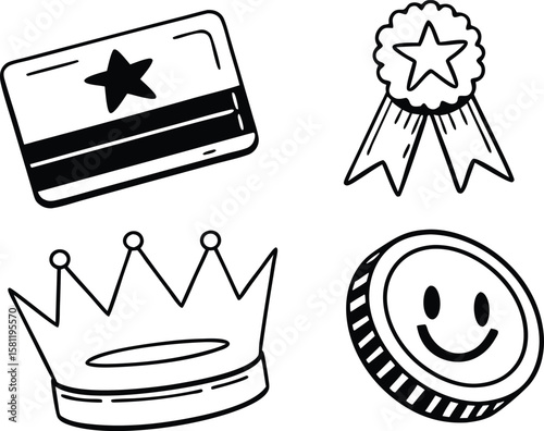  Loyalty Card and Rewards System Icons