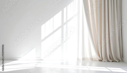 Bright  sunlit room with sheer drapes