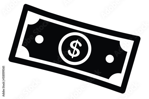 dollar bill vector icon