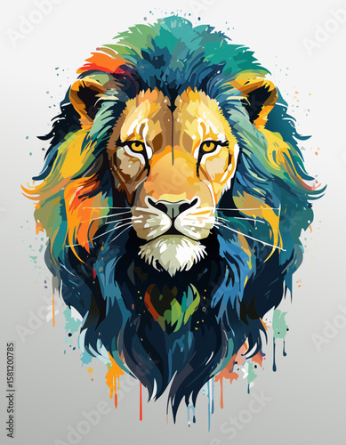 lion head vector