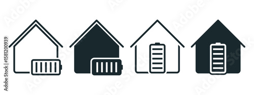 House battery icon. Illustration vector