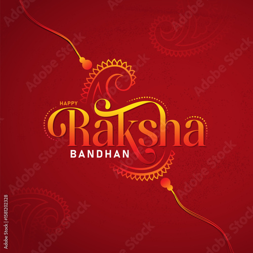 Happy Raksha Bandhan Vector Greeting Template Design Illustration