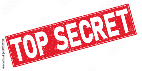Top Secret Rubber Stamp Red Grunge Seal Icon label sign symbol security classified private confidential document business information secret investigation