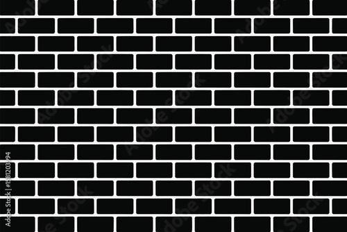 Black brick wall pattern creates a modern, urban texture design.