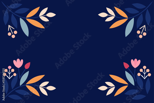 abstract floral background with flowers