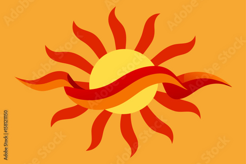 abstract sun vector illustration