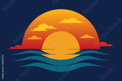 sunset over the sea