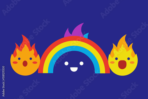 funny cartoon fire