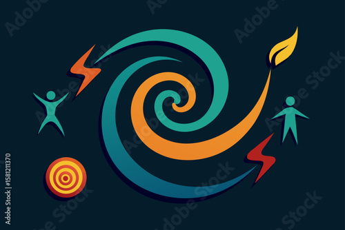 abstract background with arrows