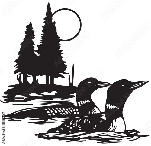 **Peaceful Loons: Their Existence Threatened by Habitat Loss and Human Encroachment on Nature.**