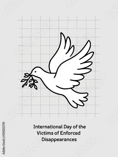 International Day of the Victims of Enforced Disappearances A Dove of Peace Illustration