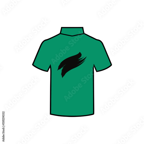 Abstract black brushstroke art print for streetwear T shirt Line Art Vector illustration