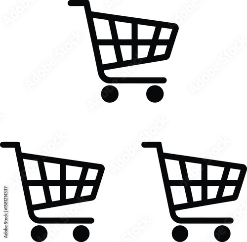 vector illustration featuring shopping carts