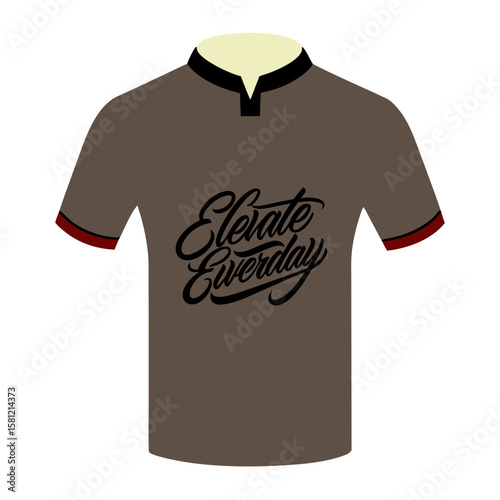 Daily motivation phrase like elevate everyday art tee Line Art Vector illustration