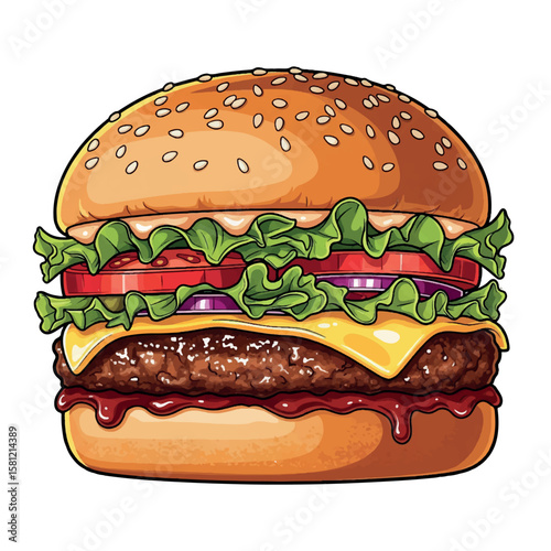 meat, cheese, hamburger, burger, beef, cheeseburger, food, delicious, tasty, bun, meal, sandwich, grilled, snack, lunch, fast, dinner, bread, tomato, american, background, unhealthy, restaurant, 