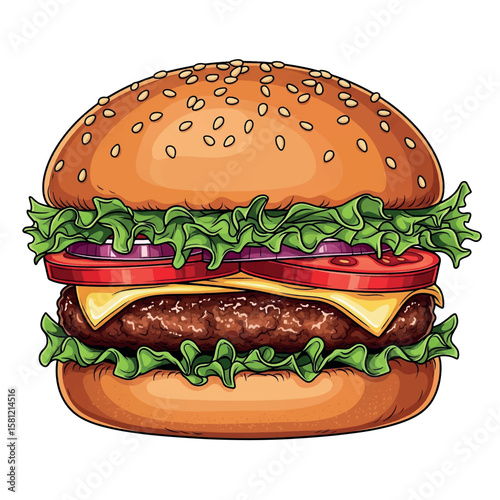 meat, cheese, hamburger, burger, beef, cheeseburger, food, delicious, tasty, bun, meal, sandwich, grilled, snack, lunch, fast, dinner, bread, tomato, american, background, unhealthy, restaurant, 