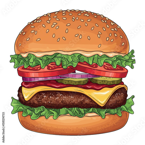 meat, cheese, hamburger, burger, beef, cheeseburger, food, delicious, tasty, bun, meal, sandwich, grilled, snack, lunch, fast, dinner, bread, tomato, american, background, unhealthy, restaurant, 