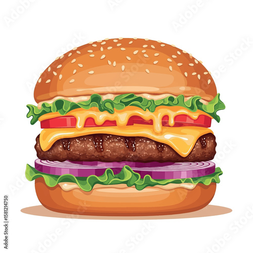 meat, cheese, hamburger, burger, beef, cheeseburger, food, delicious, tasty, bun, meal, sandwich, grilled, snack, lunch, fast, dinner, bread, tomato, american, background, unhealthy, restaurant, 