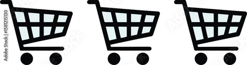vector illustration featuring shopping carts