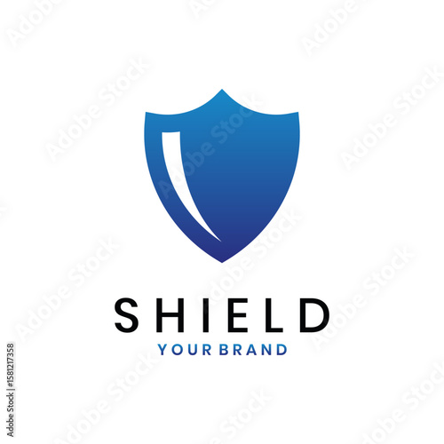 Blue shield logo design for protection and security Free Download Blue shield logo design for protection and security - GFXLoad