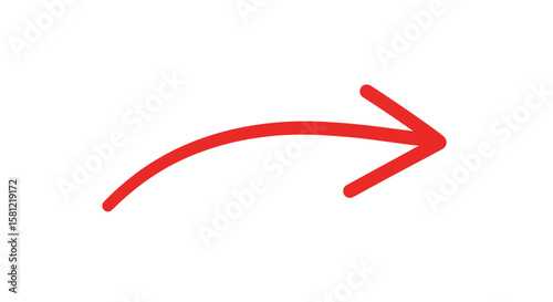 Red arrow symbol, hand-drawn. 