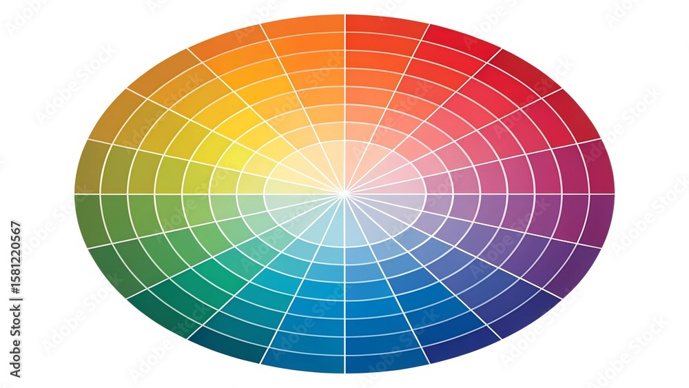 Fototapeta premium color wheel isolated on white