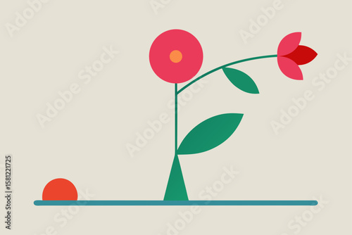 vector illustration of a flower
